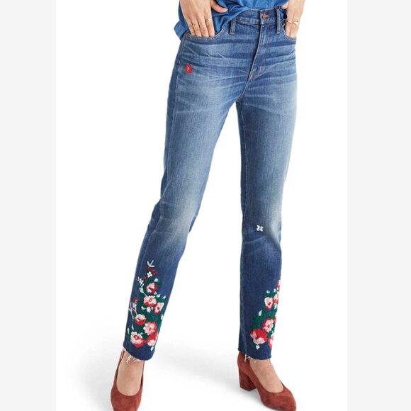 Madewell High-Rise Slim Boyjean - Embroidered Edition-Sz. 26 - Picture 15 of 15